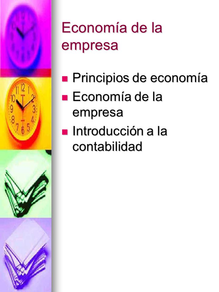 Economía de la empresa Principios de economía Economía de la empresa