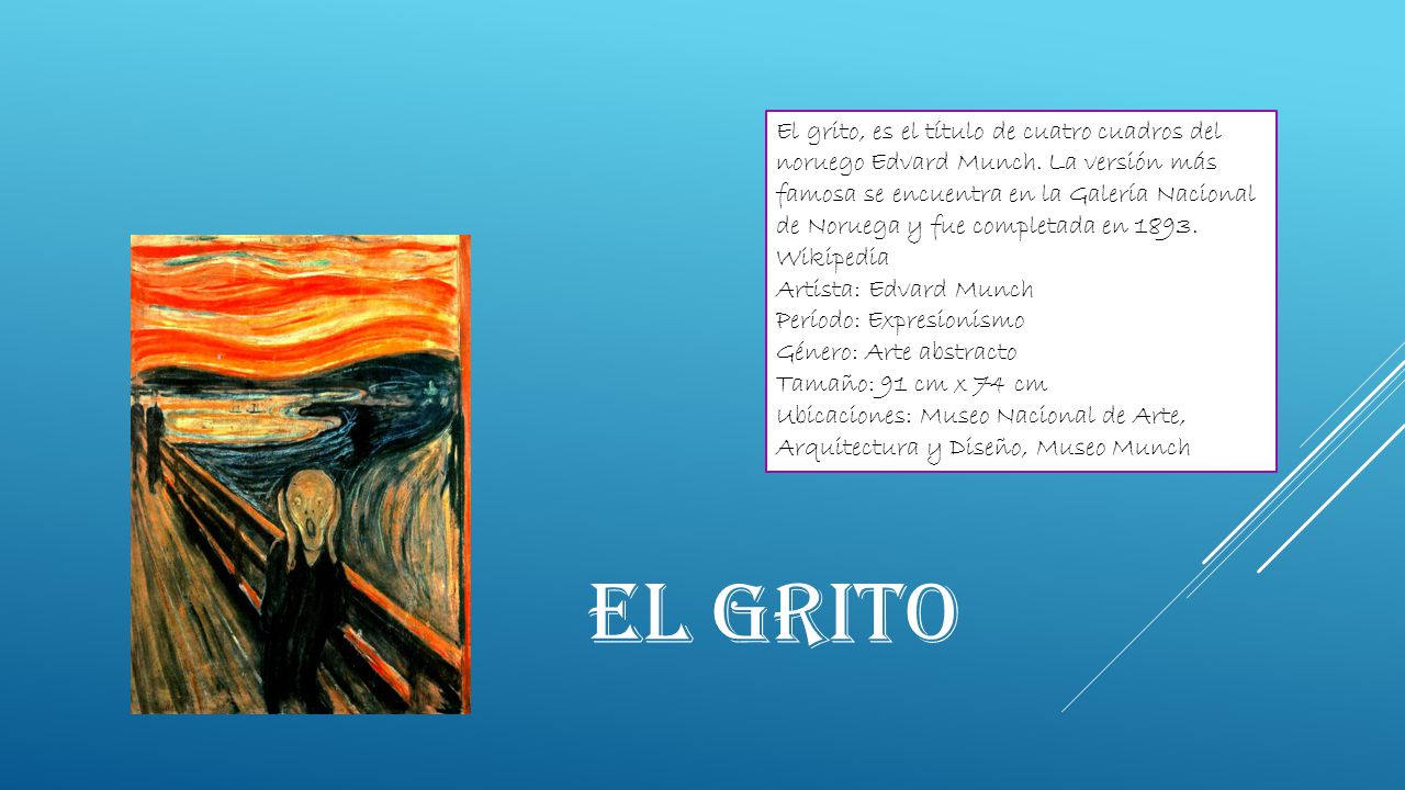 El grito, es el título de cuatro cuadros del noruego Edvard Munch