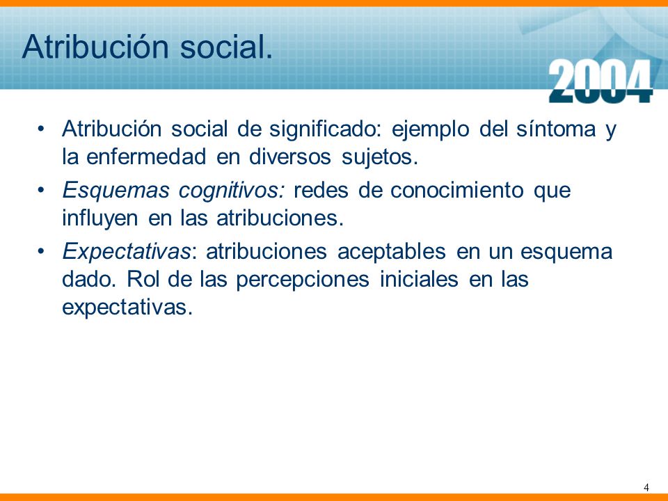 Atribución social. Atribución social de significado: ejemplo del síntoma y la enfermedad en diversos sujetos.