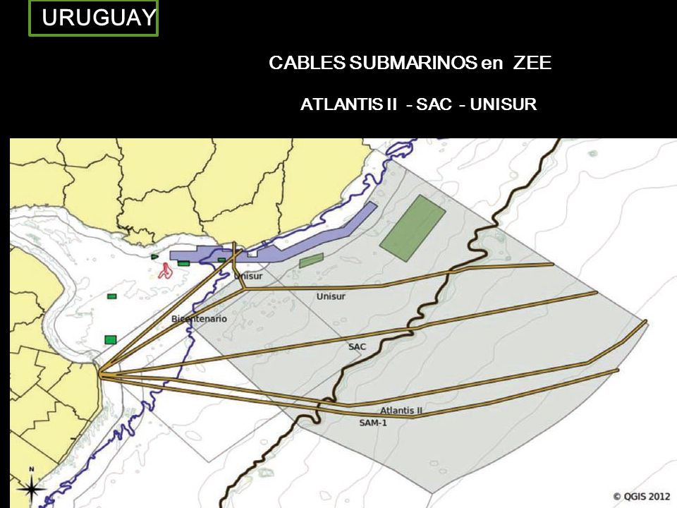 URUGUAY CABLES SUBMARINOS en ZEE ATLANTIS II - SAC - UNISUR