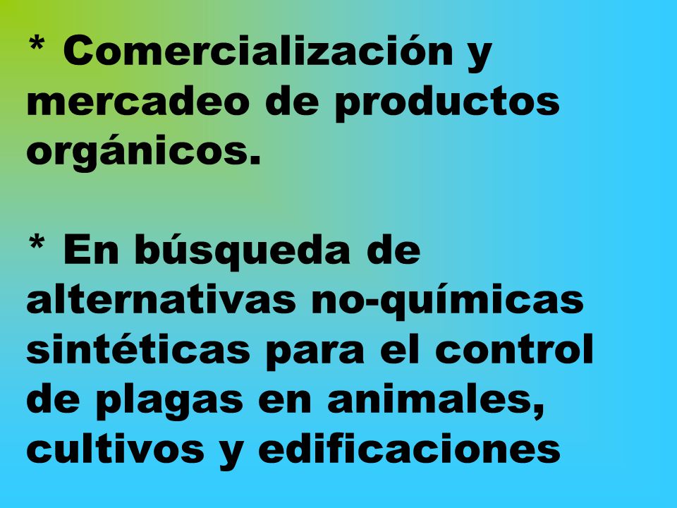 Comercialización y mercadeo de productos orgánicos