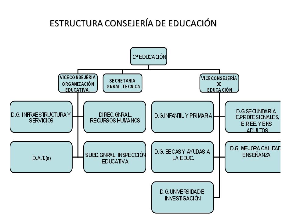 ESTRUCTURA CONSEJERÍA DE EDUCACIÓN
