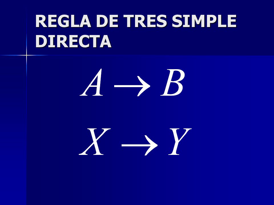REGLA DE TRES SIMPLE DIRECTA