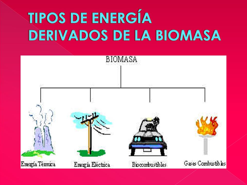 Tipos de Energía derivados de la Biomasa