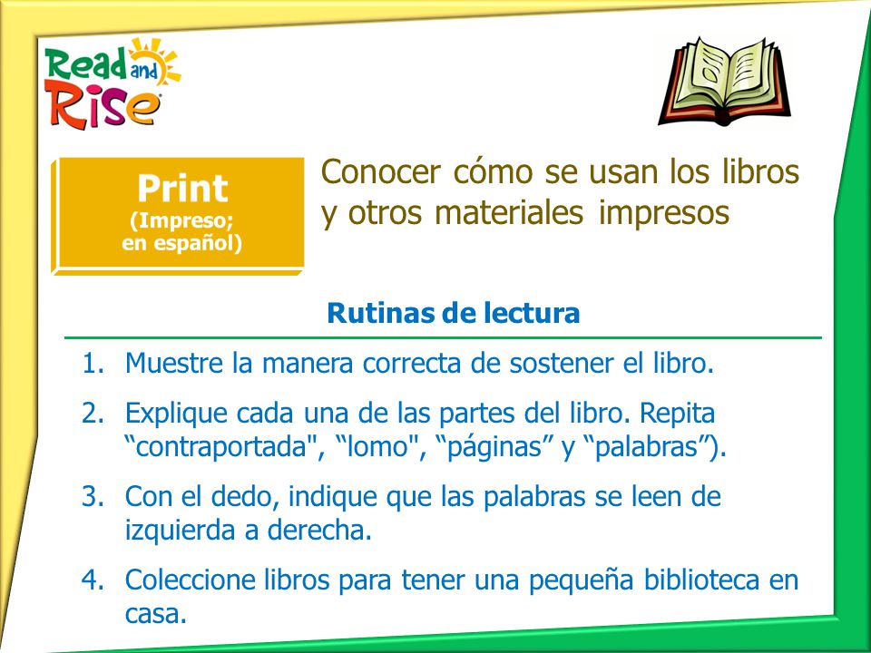 Conocer cómo se usan los libros y otros materiales impresos
