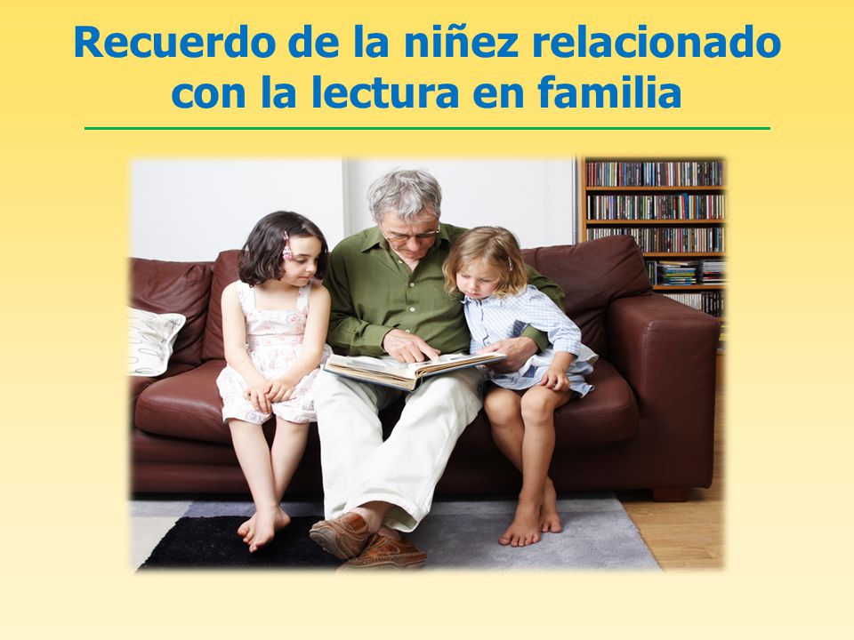 Recuerdo de la niñez relacionado con la lectura en familia