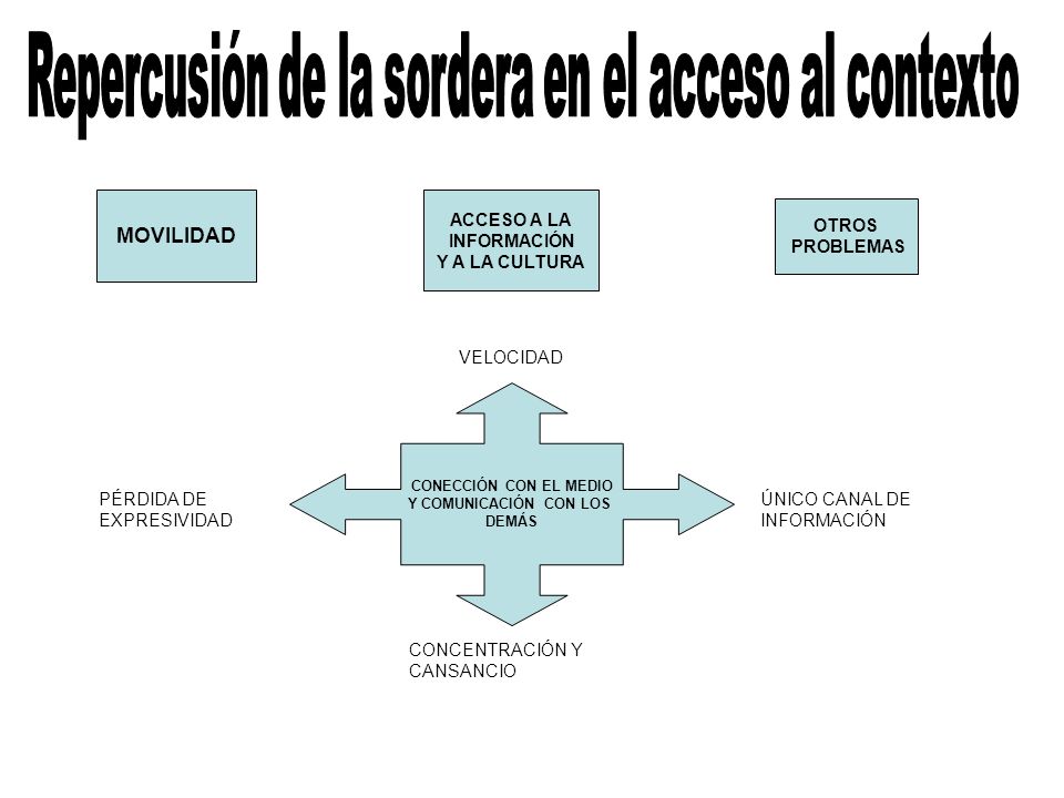 Repercusión de la sordera en el acceso al contexto