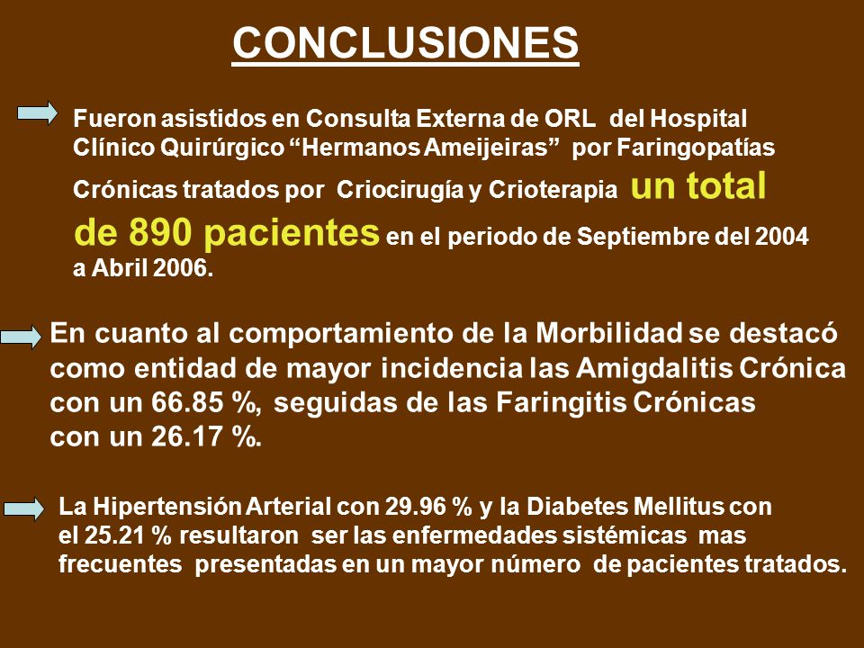 CONCLUSIONES En cuanto al comportamiento de la Morbilidad se destacó