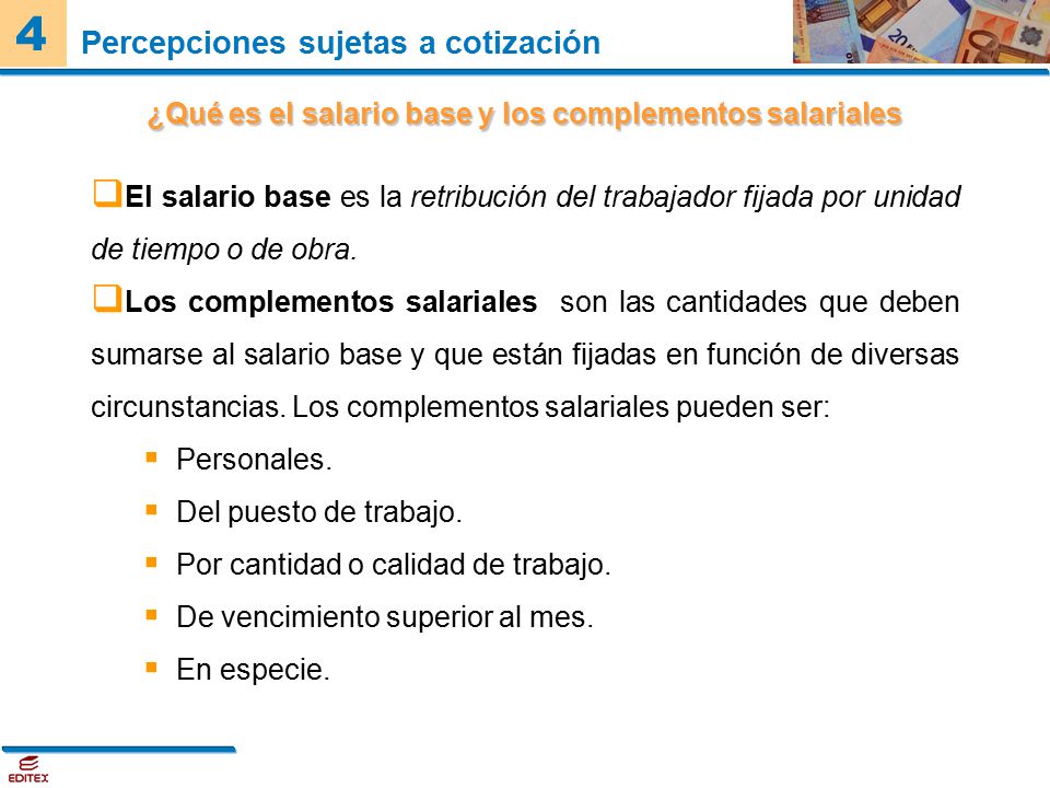 Percepciones sujetas a cotización