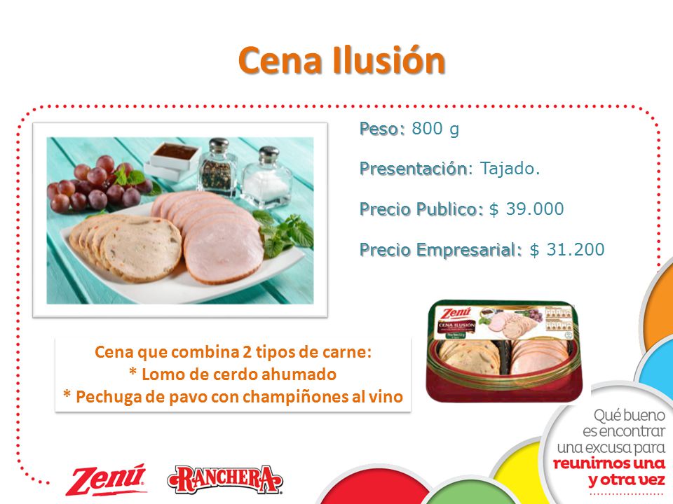 Cena Ilusión Cena que combina 2 tipos de carne: