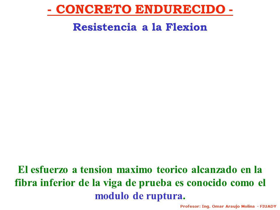 - CONCRETO ENDURECIDO - Resistencia a la Flexion