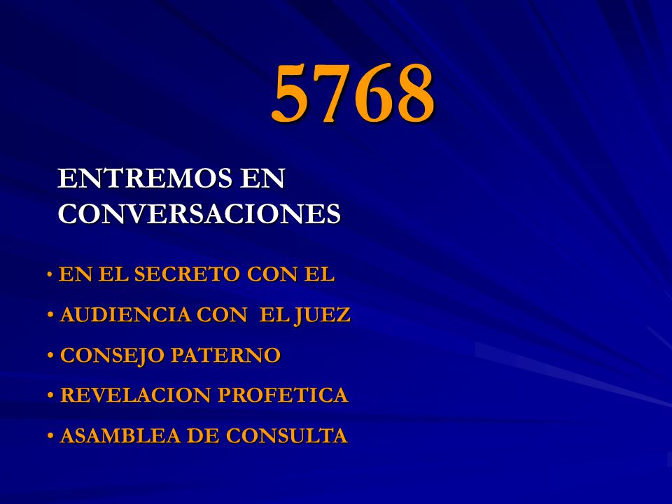 5768 ENTREMOS EN CONVERSACIONES AUDIENCIA CON EL JUEZ CONSEJO PATERNO