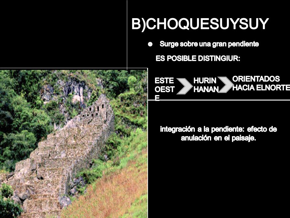 integración a la pendiente: efecto de anulación en el paisaje.