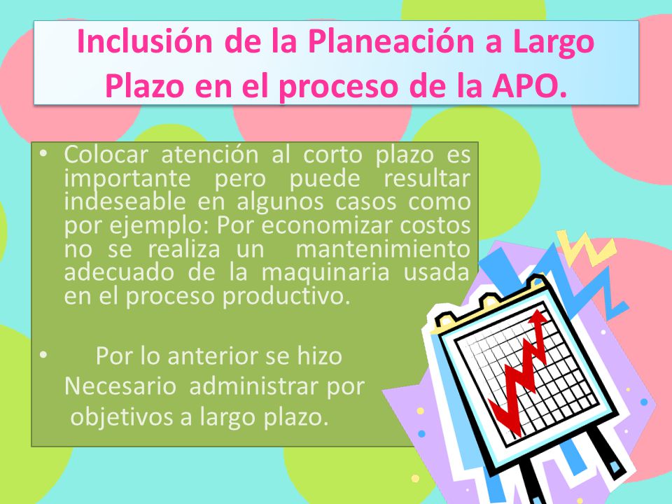 Inclusión de la Planeación a Largo Plazo en el proceso de la APO.