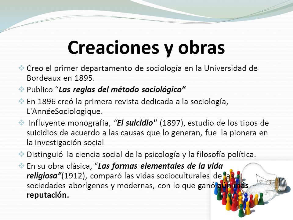 Creaciones y obras Creo el primer departamento de sociología en la Universidad de Bordeaux en