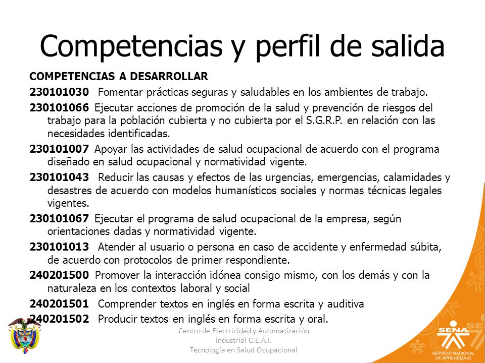 Competencias y perfil de salida