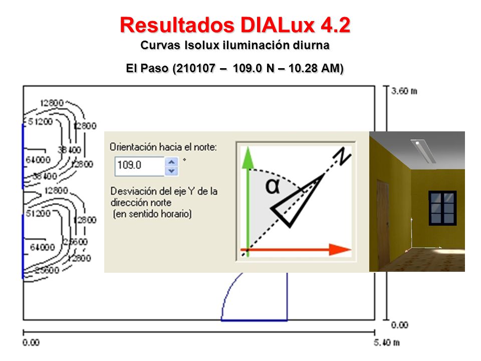 Resultados DIALux 4.2 Curvas Isolux iluminación diurna El Paso ( – N – AM)