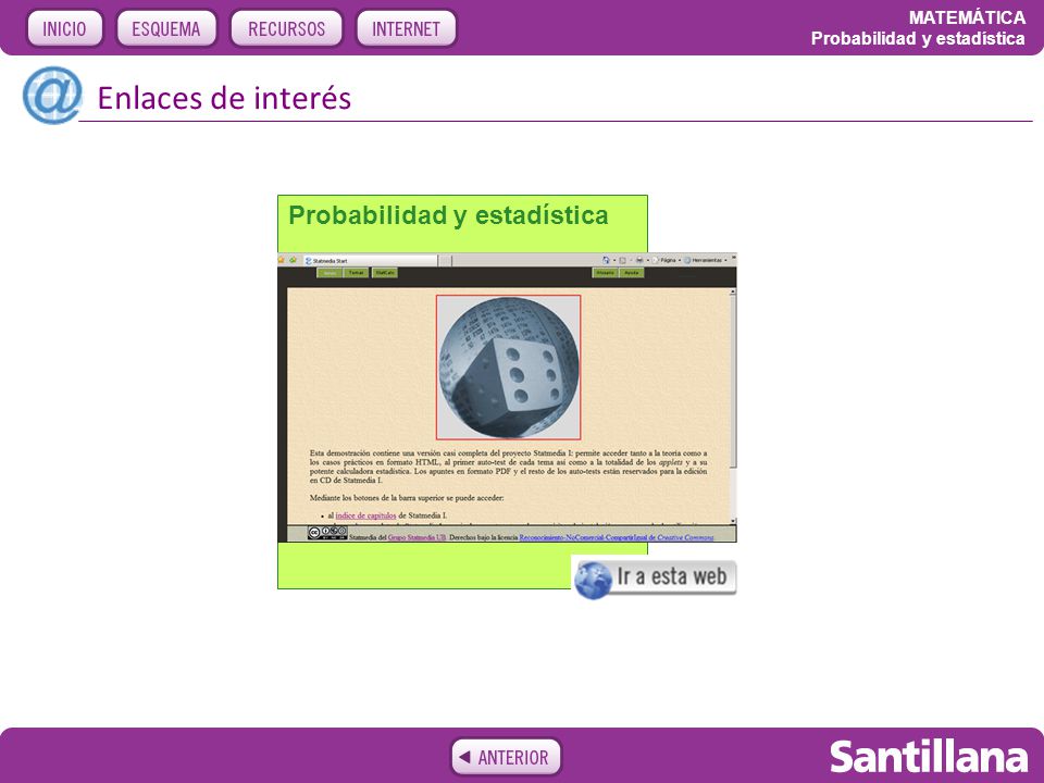 Enlaces de interés Probabilidad y estadística