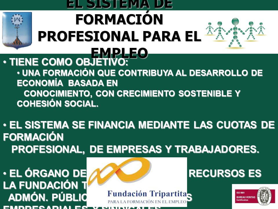 EL SISTEMA DE FORMACIÓN PROFESIONAL PARA EL EMPLEO