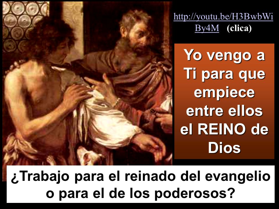 Yo vengo a Ti para que empiece entre ellos el REINO de Dios