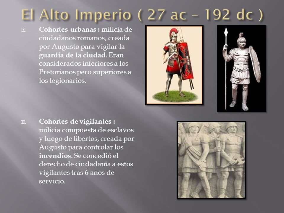 El Alto Imperio ( 27 ac – 192 dc )