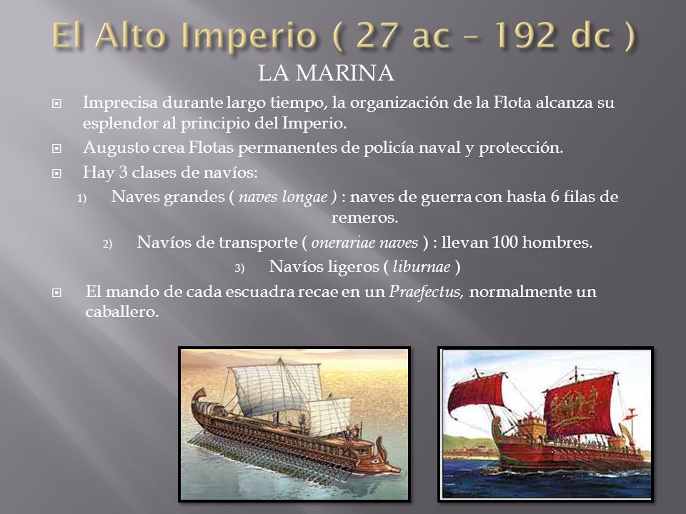 El Alto Imperio ( 27 ac – 192 dc )