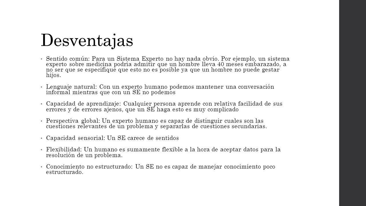 Desventajas