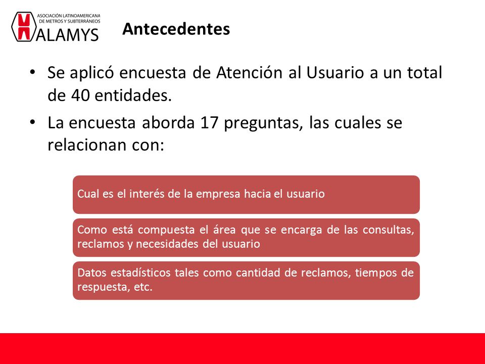 Se aplicó encuesta de Atención al Usuario a un total de 40 entidades.