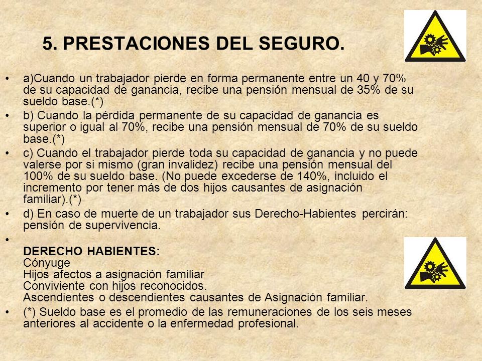 5. PRESTACIONES DEL SEGURO.