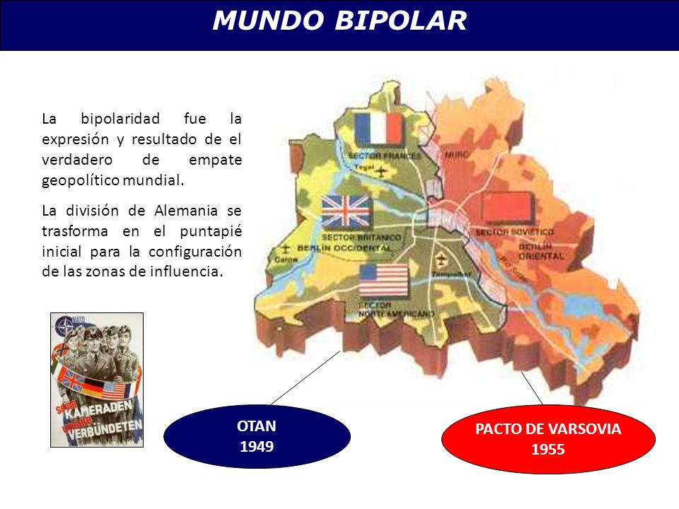 MUNDO BIPOLAR La bipolaridad fue la expresión y resultado de el verdadero de empate geopolítico mundial.