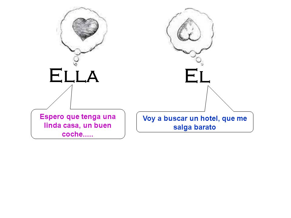 Ella El Espero que tenga una linda casa, un buen coche.....