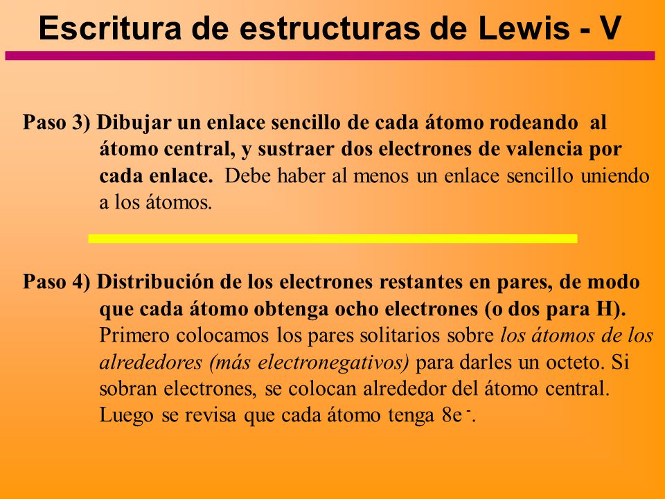 Escritura de estructuras de Lewis - V