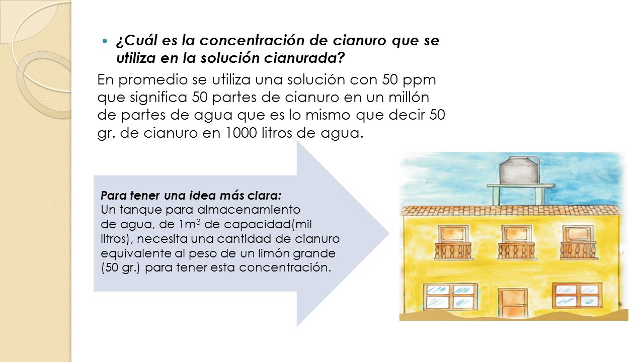 ¿Cuál es la concentración de cianuro que se utiliza en la solución cianurada