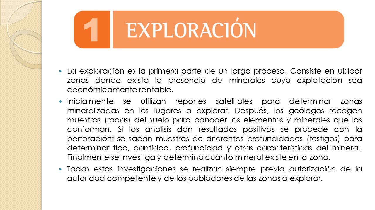 La exploración es la primera parte de un largo proceso