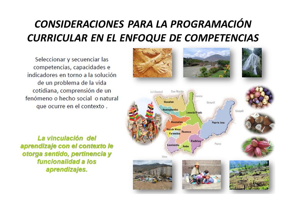 CONSIDERACIONES PARA LA PROGRAMACIÓN CURRICULAR EN EL ENFOQUE DE COMPETENCIAS
