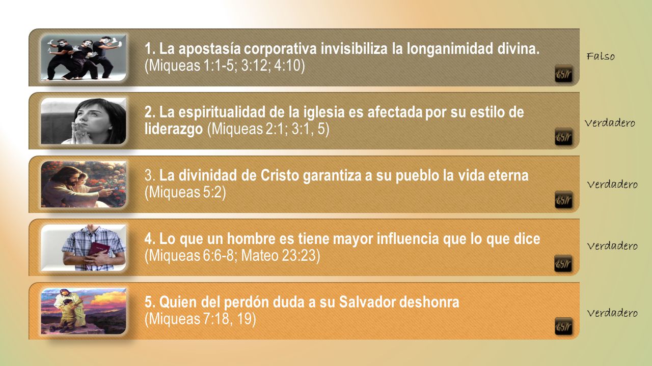 5. Quien del perdón duda a su Salvador deshonra (Miqueas 7:18, 19)