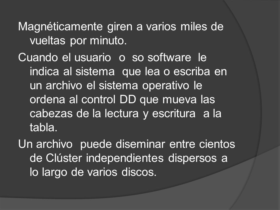 Magnéticamente giren a varios miles de vueltas por minuto