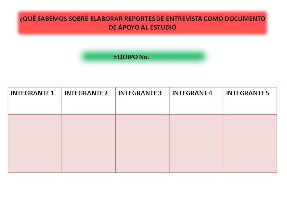 ¿QUÉ SABEMOS SOBRE ELABORAR REPORTES DE ENTREVISTA COMO DOCUMENTO DE ÁPOYO AL ESTUDIO