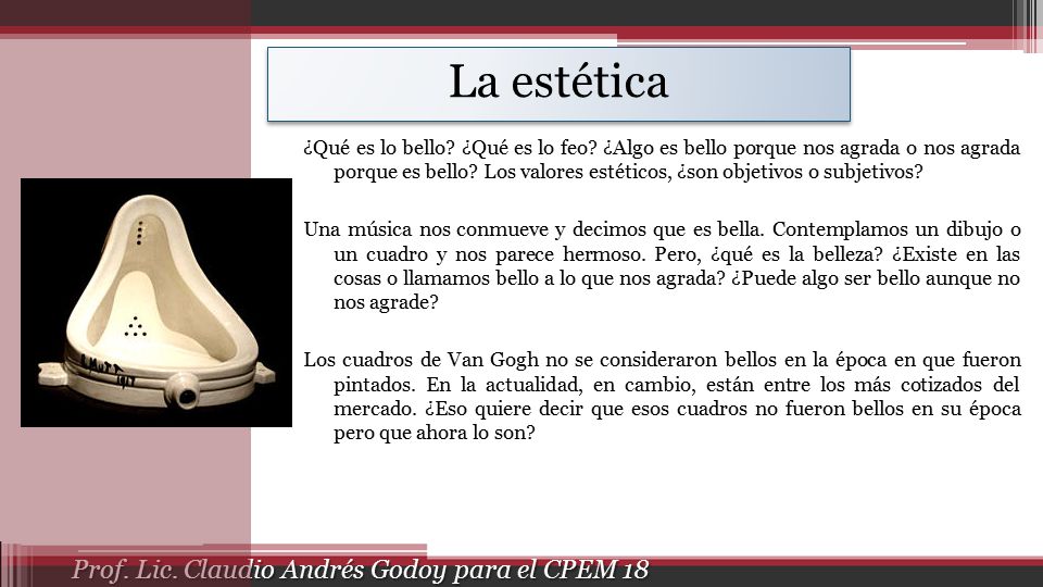 La estética Prof. Lic. Claudio Andrés Godoy para el CPEM 18
