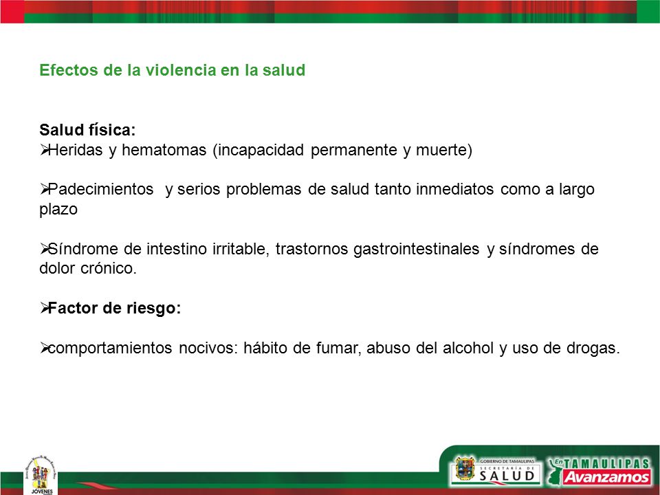 Efectos de la violencia en la salud