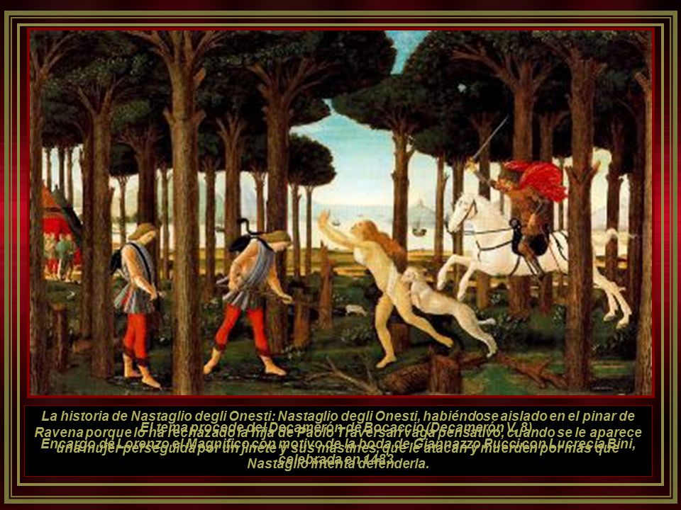El tema procede del Decamerón de Bocaccio (Decamerón V, 8).