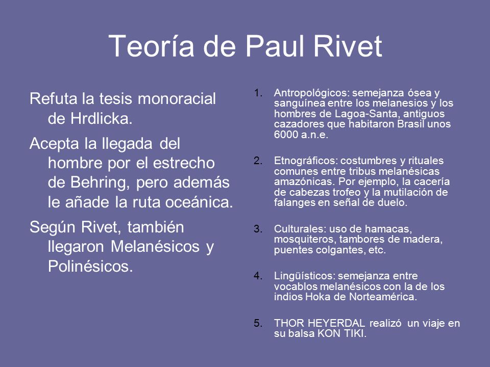Teoría de Paul Rivet