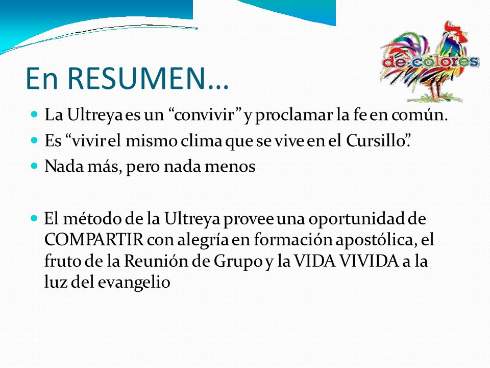 En RESUMEN… COMPARTIR con alegría en formación apostólica, el