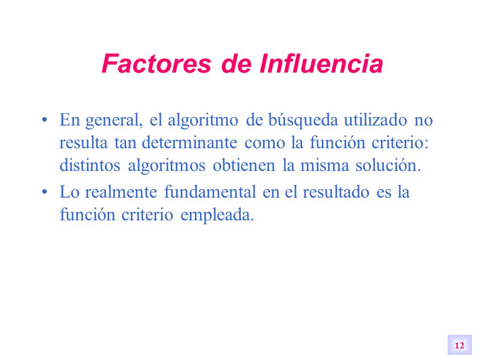 Factores de Influencia