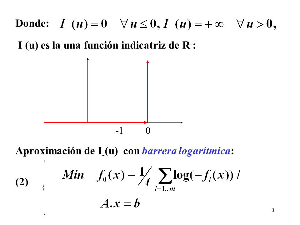 Así, (2) es un problema con restricciones de igualdad lineales.