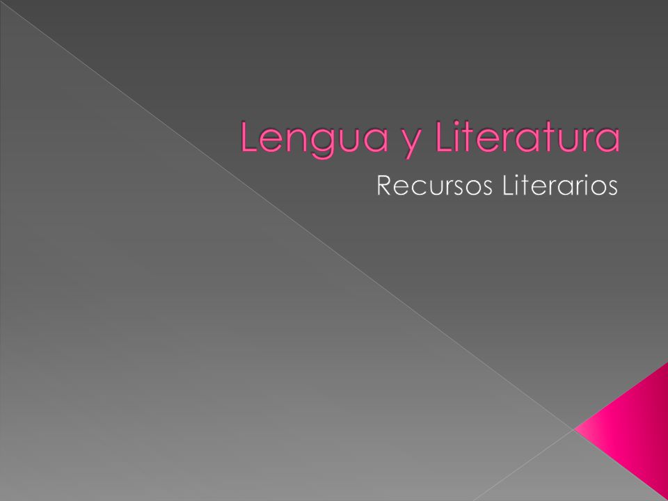Lengua y Literatura Recursos Literarios