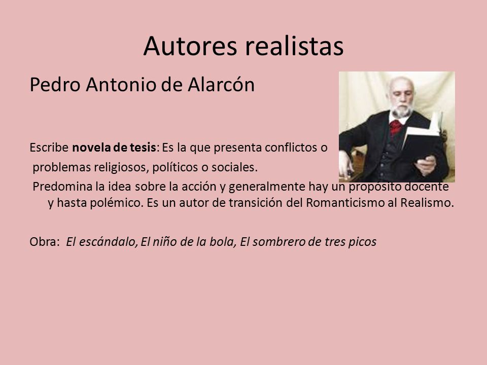 Autores realistas Pedro Antonio de Alarcón