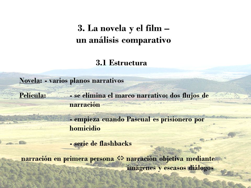 3. La novela y el film – un análisis comparativo
