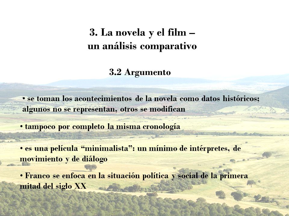 3. La novela y el film – un análisis comparativo