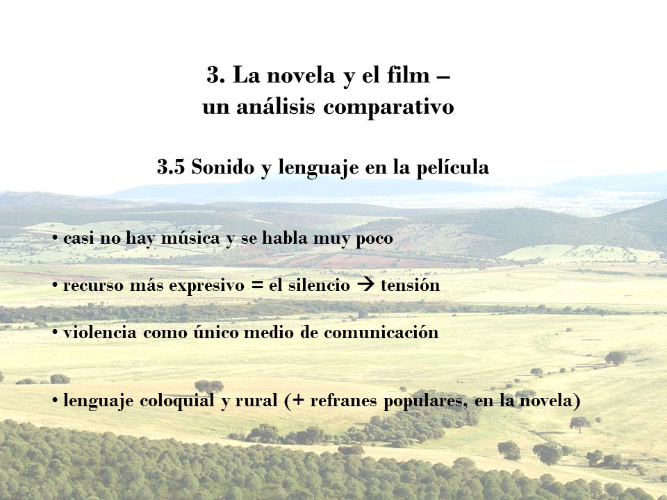 3. La novela y el film – un análisis comparativo
